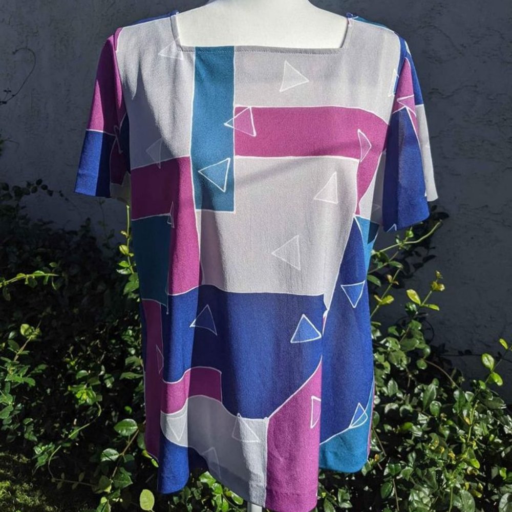 Vintage 80's Vera by‎ Vera Neumann Abstract Blouse